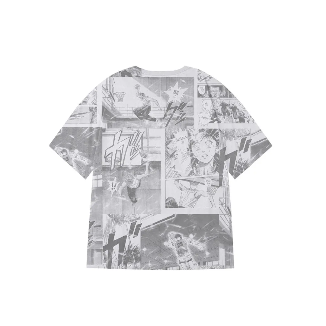 "Comic slam dunk" Drop-Shoulder Oversized Tee - 2811