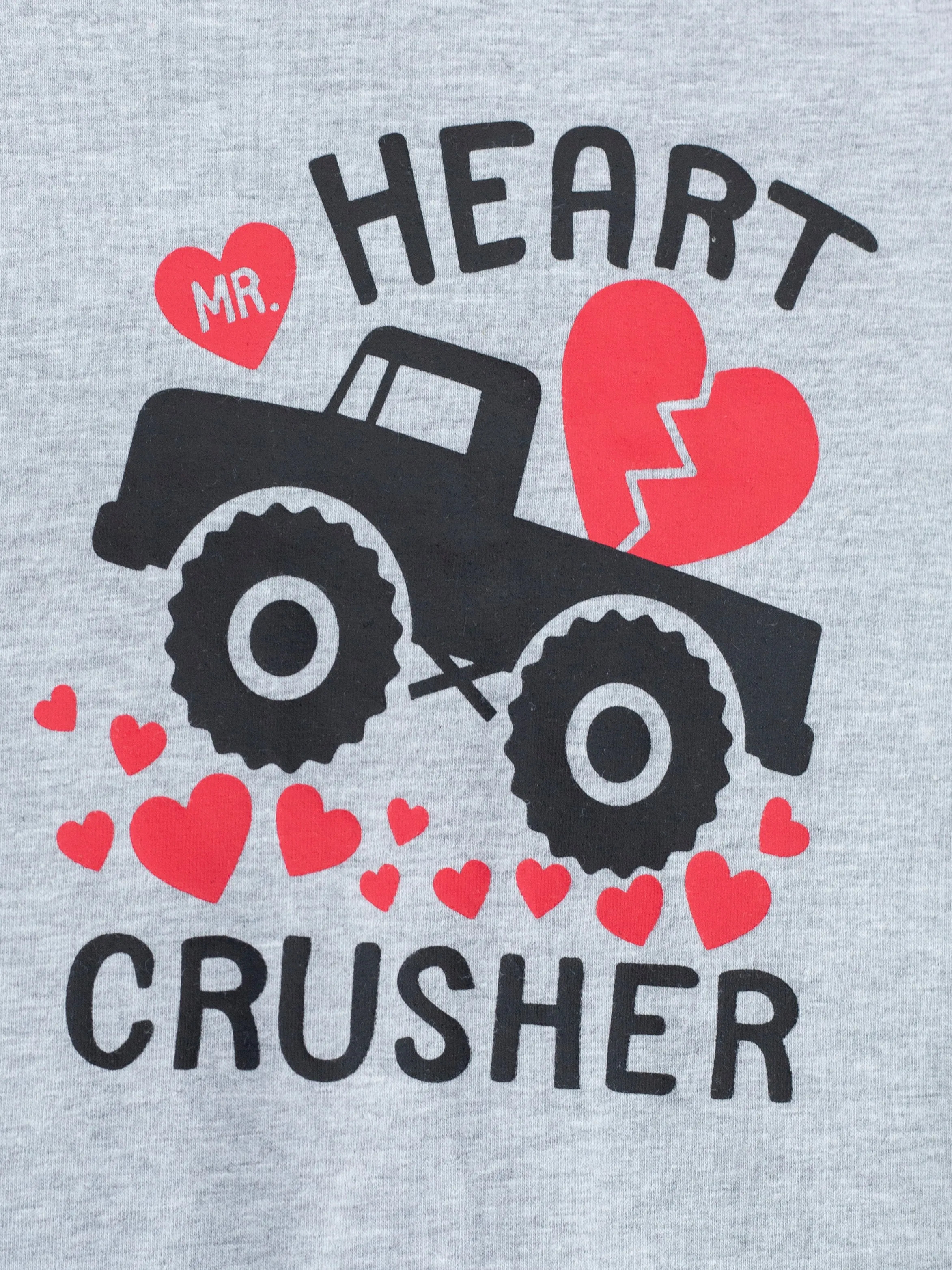 "Heart Crusher" Monster Truck Raglan Romper