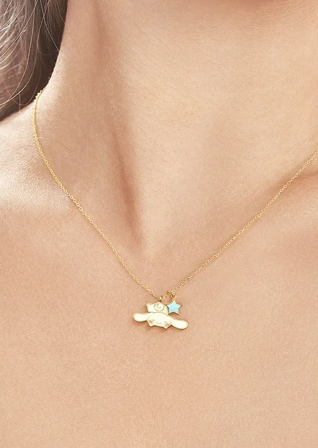 Sleep Tight My Melody & Cinnamoroll 925 sterling silver necklace - Tide Color x SANRIO