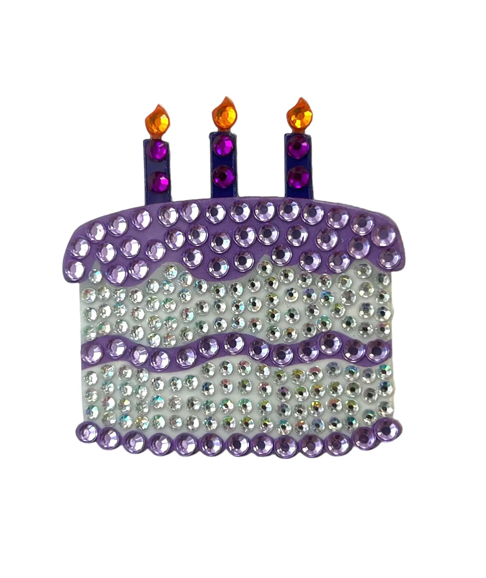 Sticker Beans Purple Birthday Cake Sticker