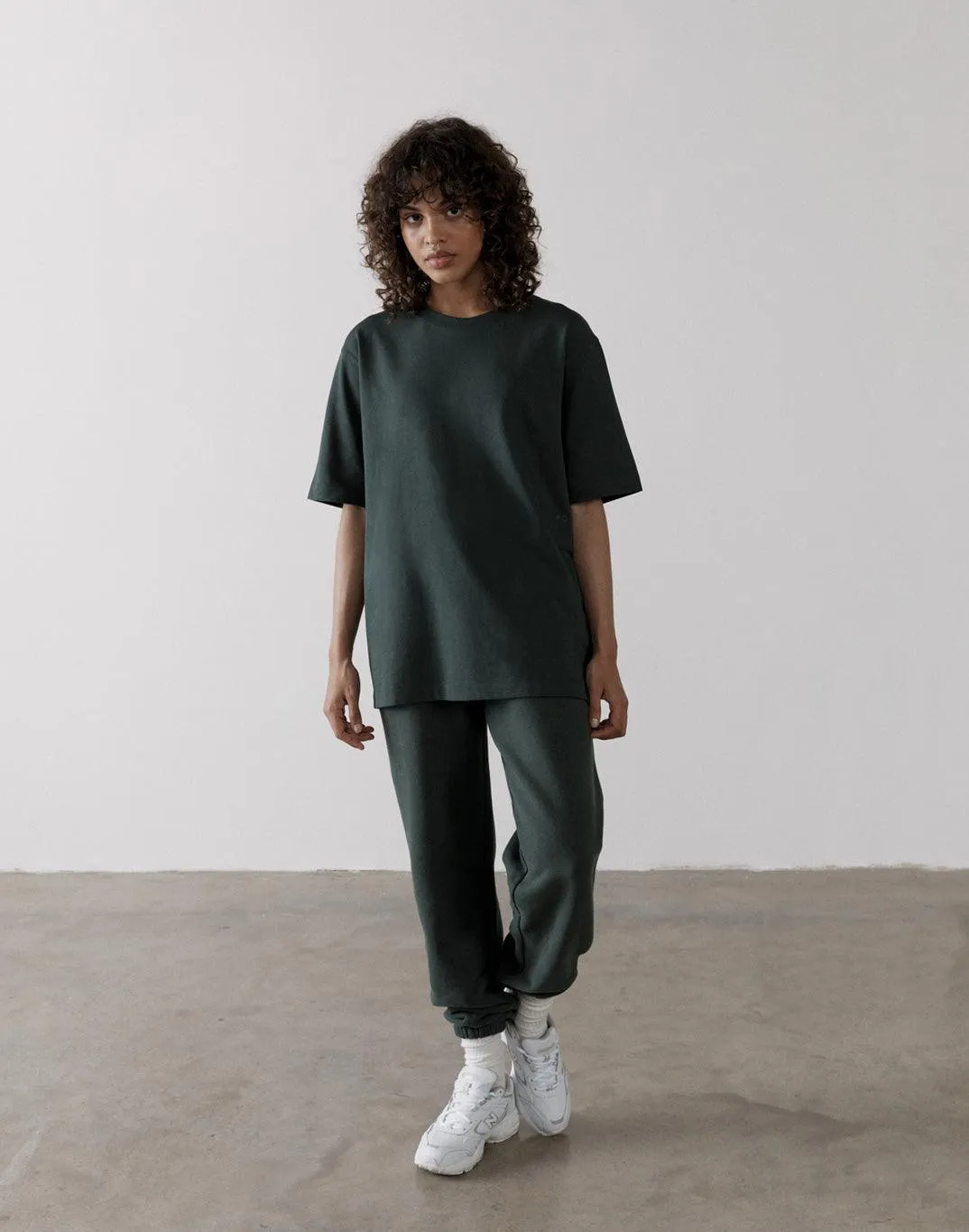 The Oversized Tee in Earth Green