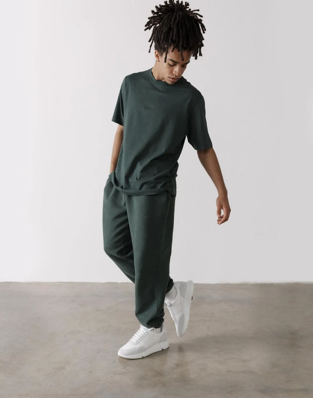 The Oversized Tee in Earth Green