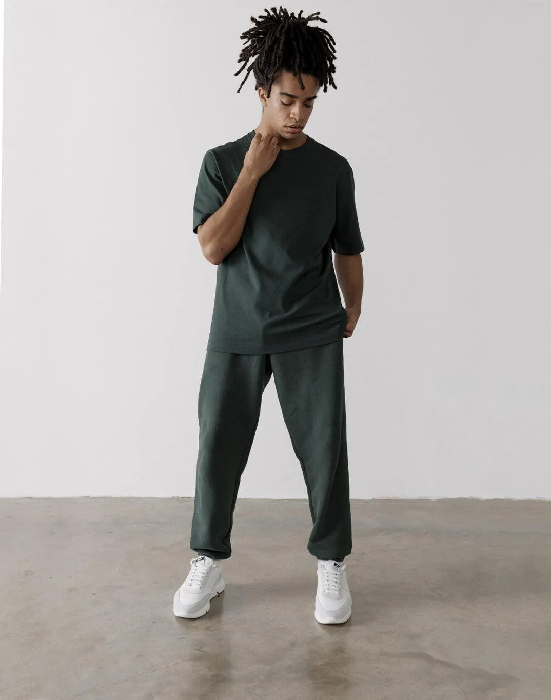 The Oversized Tee in Earth Green