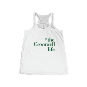 #thecromwelllife Women's Flowy Racerback Tank Top (green)