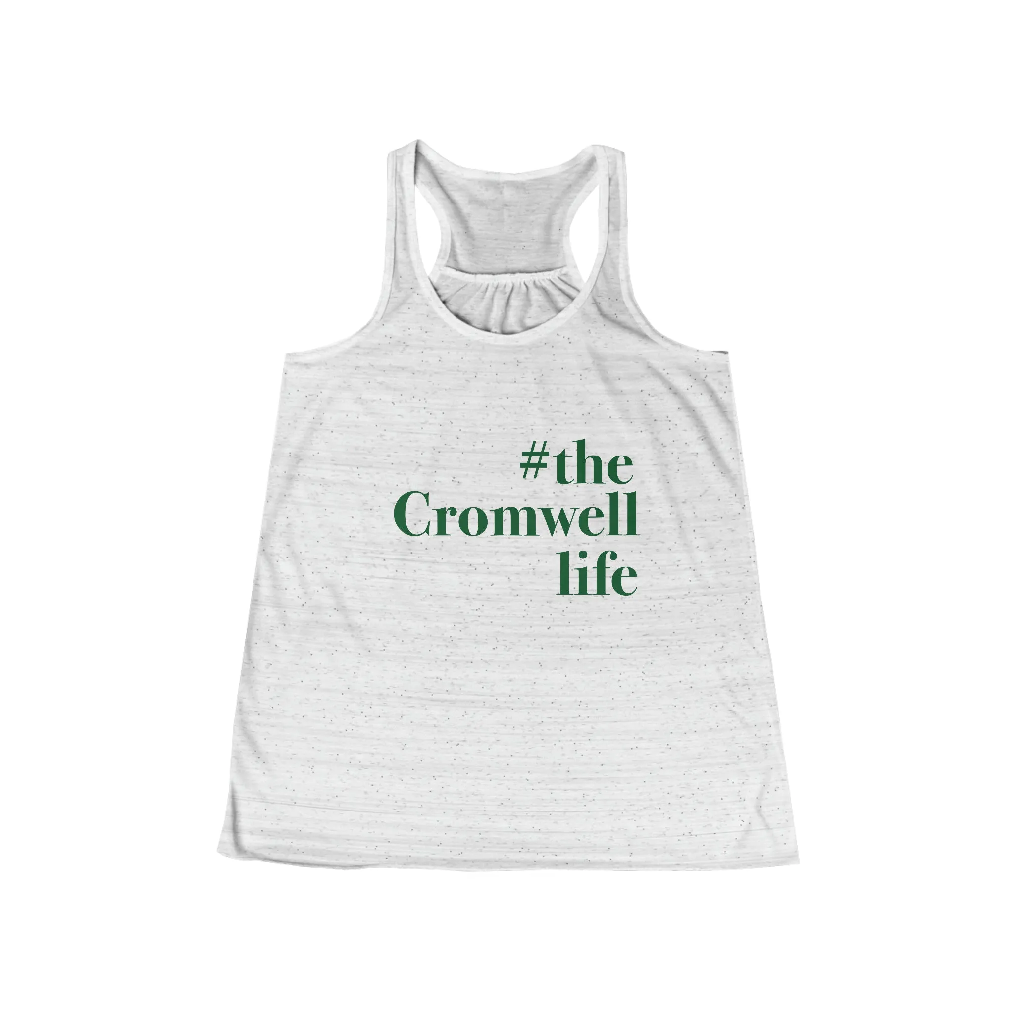 #thecromwelllife Women's Flowy Racerback Tank Top (green)