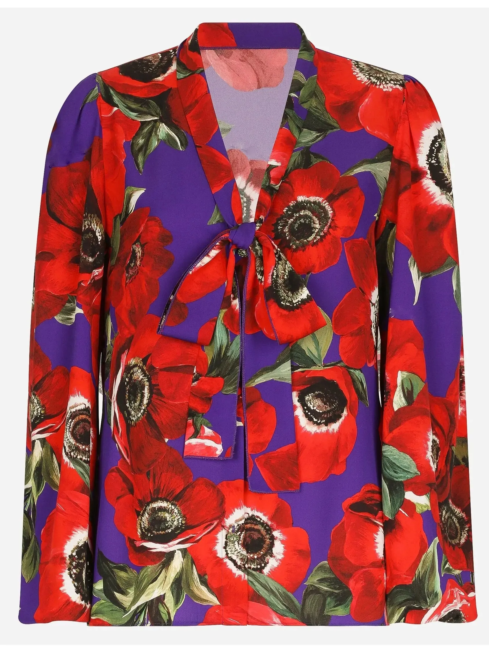 Women’s Anemone Print Charmeuse Shirt