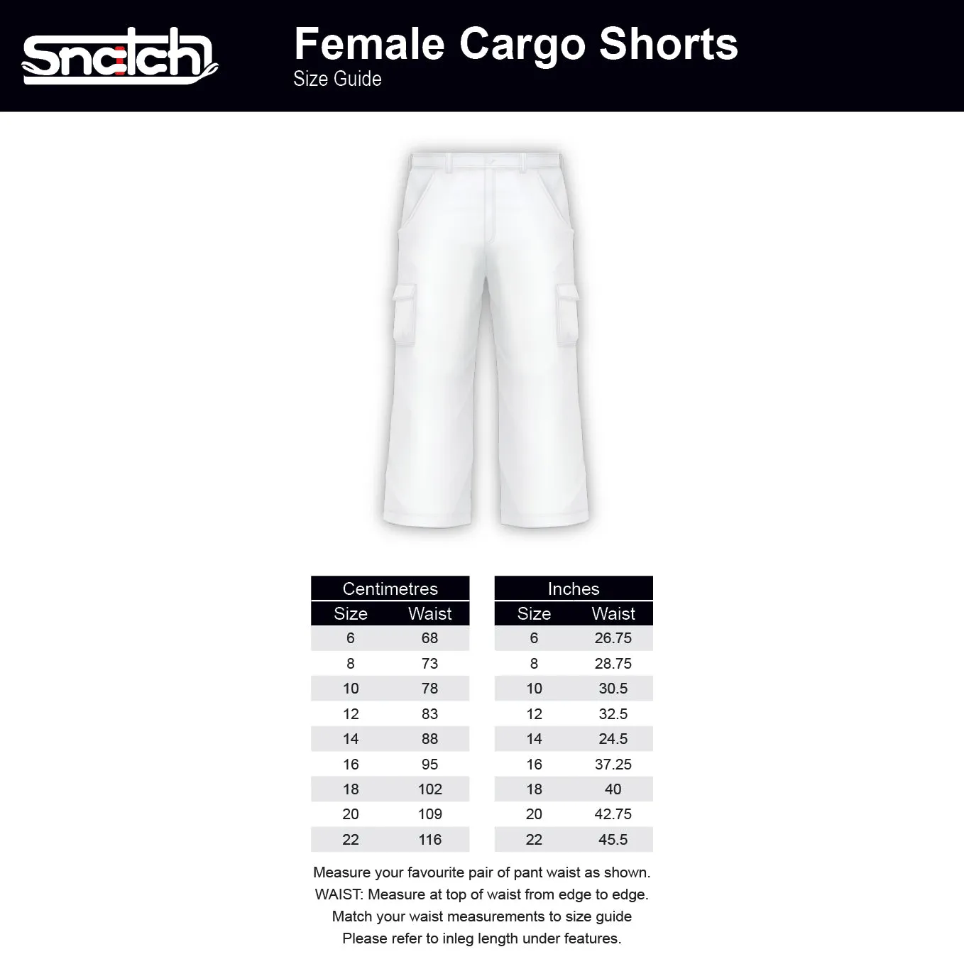 Women's Ripstop Cargo Short Black - SF5001BK