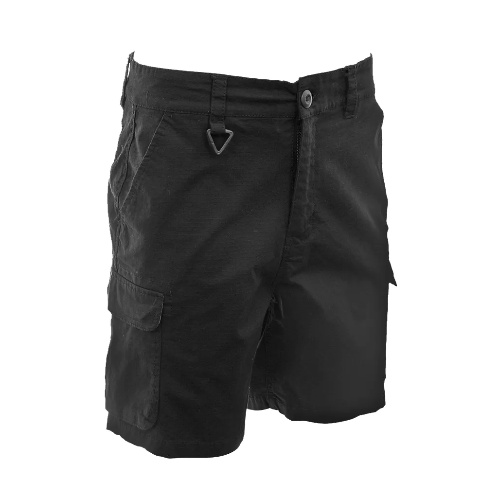 Women's Ripstop Cargo Short Black - SF5001BK